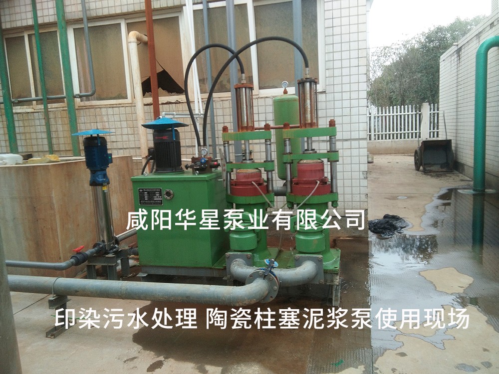 印染污水處理使用咸陽柱塞泵現(xiàn)場
